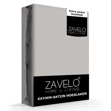 Zavelo Hoeslaken Katoen Satijn Grijs-2-persoons (140x200 cm) product