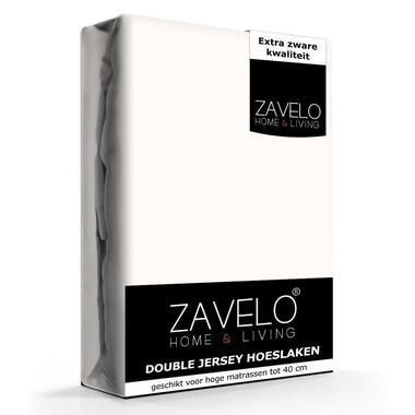 Zavelo Double Jersey Hoeslaken Creme-1-persoons (90x200 cm) product