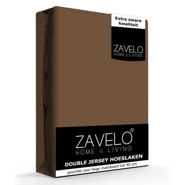 Zavelo Double Jersey Hoeslaken Bruin-Lits-jumeaux (160x200 cm) product