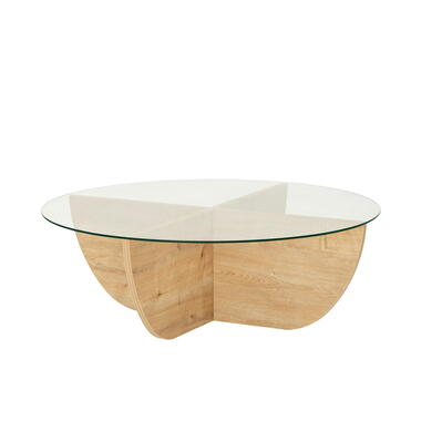 Arabic House Salontafel Naturel Melamine/Glas - 90x90x30cm - Lily product