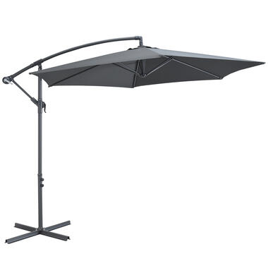 Parasol - duurzame Zweefparasol Ø300 cm – Kantelbaar - 3 meter doorsnede - Grijs product