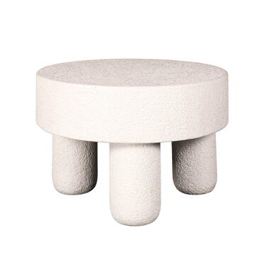 Salontafel Rond - Wit Marmer Composiet - 60x60x39cm - Bulky Stone product