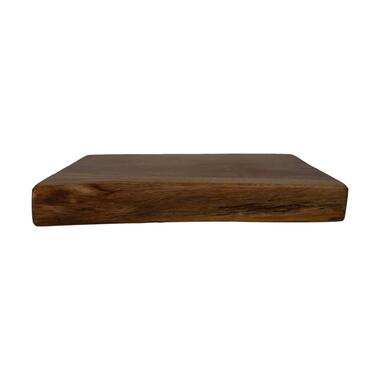 Wandplank Live Edge -30x20x4-Naturel/Zwart-Acacia/Metaa product