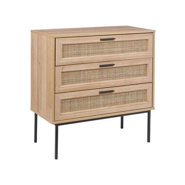 PASCO - Dressoir 3-lades - Lichte houtkleur - Rotan product