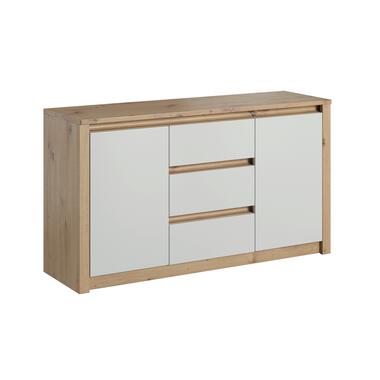 Meubella Dressoir Melody - Wit - Eiken - 140 cm product