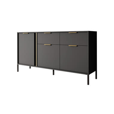 Meubella Dressoir Loren - Antraciet - 153 cm - 2 lades product