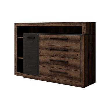 Meubella Dressoir Borna - Donker eiken - Grijs eiken - 161 cm product