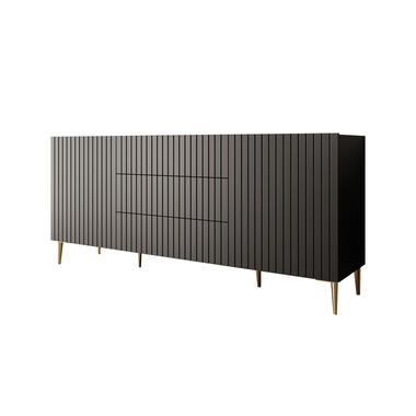 Meubella Dressoir King - Mat zwart - 180 cm - Met lades product