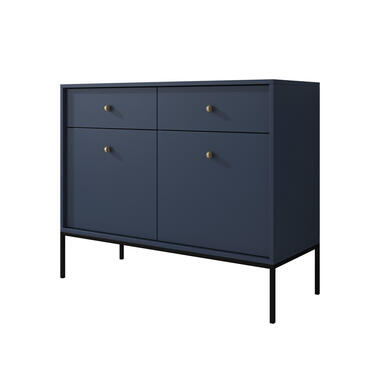 Meubella Dressoir Moreno - Blauw - 104 cm product