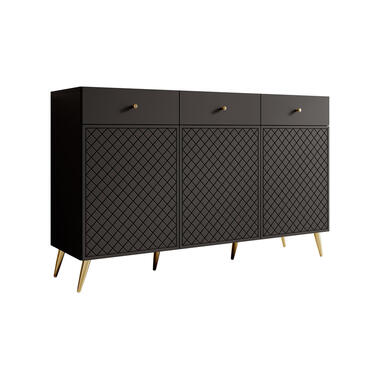 Meubella Dressoir Tadeo - Zwart - 150 cm product