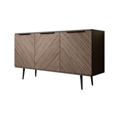 Meubella Dressoir Pedro - Donker eiken - Zwart eiken - 150 cm product