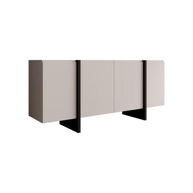 Meubella Dressoir Kelton - Beige - Zwart - 180 cm product