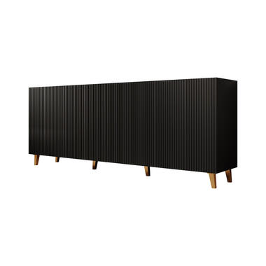 Meubella Dressoir Prime - Zwart - 200 cm product