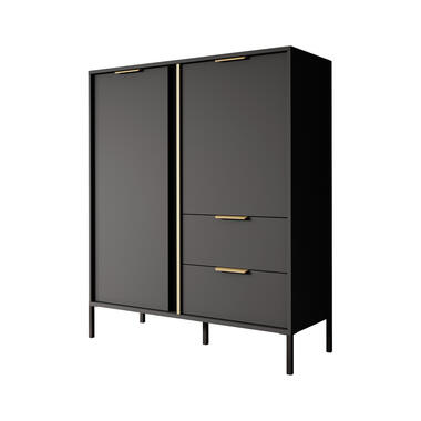 Meubella Dressoir Loren - Antraciet - 103 cm - Hoog product