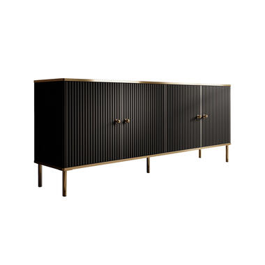 Meubella Dressoir Vanty - Zwart - 182 cm product