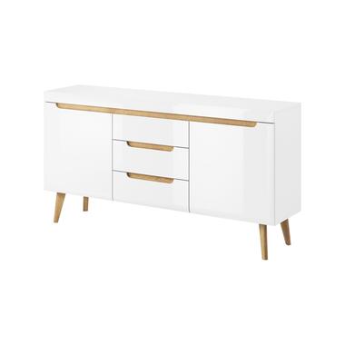 Meubella Dressoir Nebraska - Wit - Eiken - 160 cm product