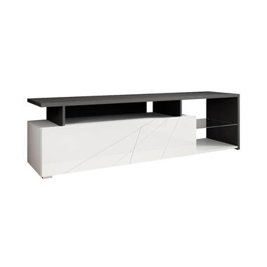 Meubella TV-Meubel Colin - Wit - Zwart eiken - 170 cm product