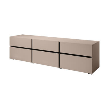 Meubella TV-Meubel Cainan - Beige - Zwart - 180 cm product