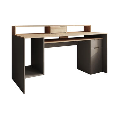 Meubella Bureau Ryan - Grijs - Eiken - 160 cm product