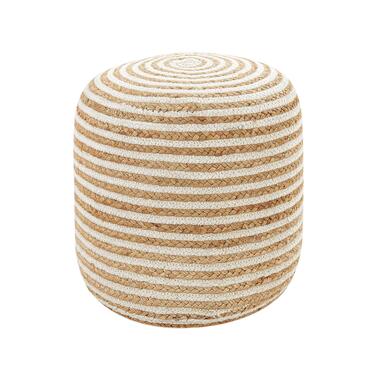 RESAFA - Poef - Beige - 40 x 40 x 40 cm - Jute product