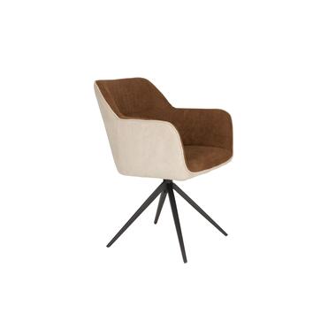 Housecraft Daley Eetkamerstoelen Beige/Bruin - Set van 2 product