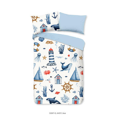 Good Morning Kinderdekbedovertrek "maritiem" - Blauw - (140x200/220 cm) - Katoen product