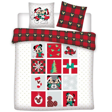 Disney Minnie & Mickey Mouse Dekbedovertrek Kerst - 200 x 200 cm - Flanel product