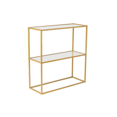 Arabic House Sidetable - Goud Metaal/Glas - 80x30x85cm - Berra product