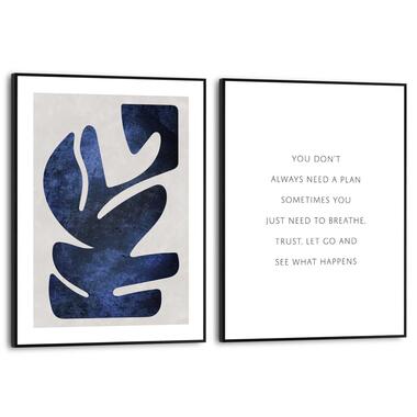 Set poster met lijst - Abstract Blue product