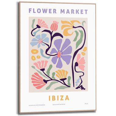 Schilderij Ibiza Flower Market - 70x50cm - Bont product