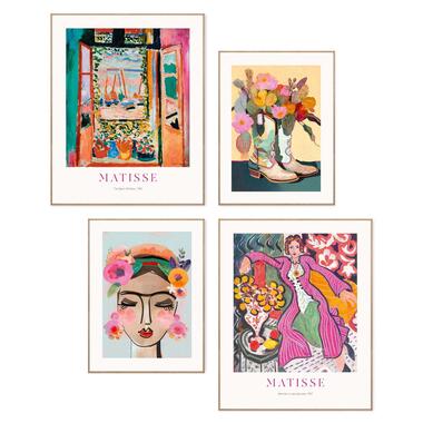 Schilderijen set Matisse Funky Colour Set - 50x40cm - Bont product