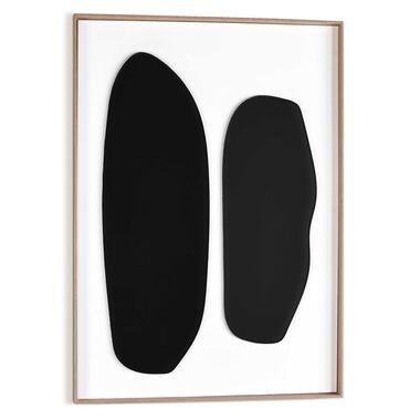 Schilderij Black Duo - 70x50cm - Zwart-Wit product