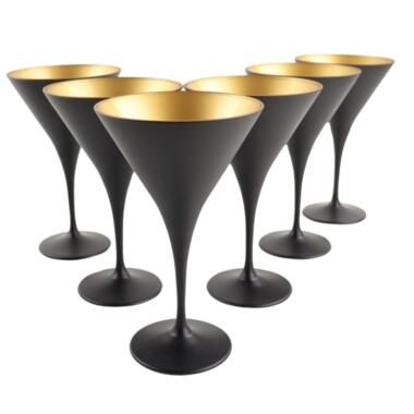 OTIX Martini Glazen Set van 6 Cocktailglazen 230ml Zwart product