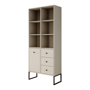 Meubella Boekenkast Lyndall - Beige - 77 cm product