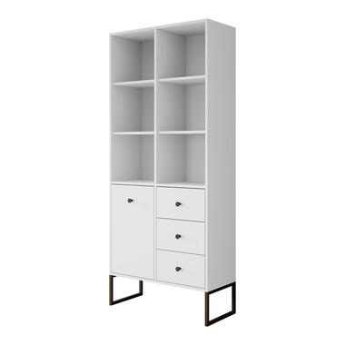 Meubella Boekenkast Lyndall - Wit - 77 cm product