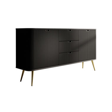 Meubella Dressoir Zakari 2 - Zwart - 168 cm product