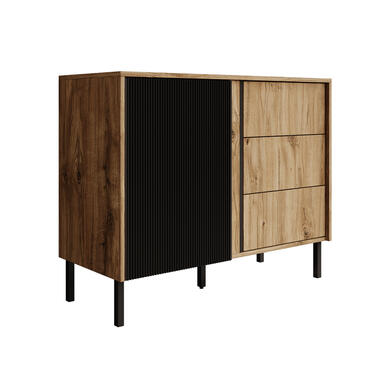 Meubella Dressoir Margareth - Eiken - 100 cm - 3 lades product