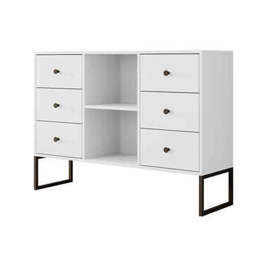 Meubella Dressoir Lyndall - Wit - 115 cm product