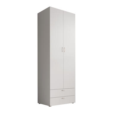 Meubella Kledingkast Bernd - Wit - 74 cm - Met lades product