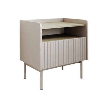 Meubella Nachtkastje Livako - Beige - 53 cm product