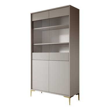 Meubella Vitrinekast Five - Beige - 103 cm product