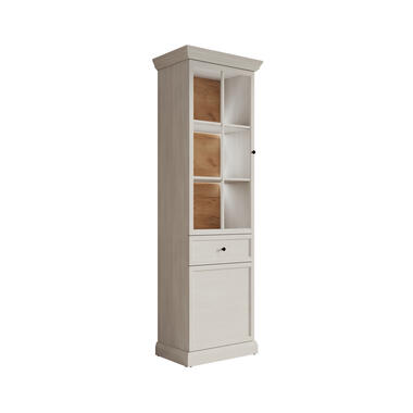 Meubella Vitrinekast Leroy - Wit eiken - 63 cm product