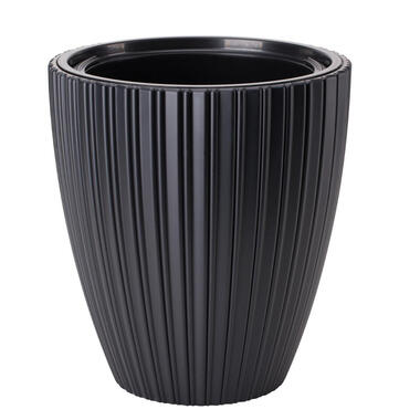 Form Plastic Plantenpot/bloempot Mika - kunststof - antraciet - D30 x H32 cm product