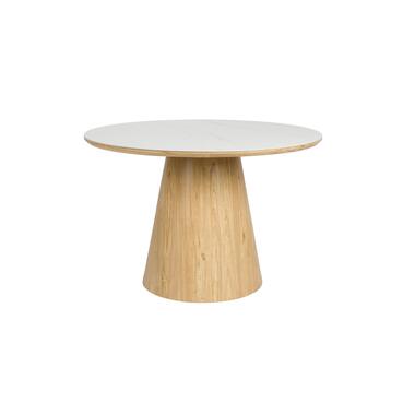 Housecraft Almira Eettafel Rond 115 cm Hout Wit/ Bruin product