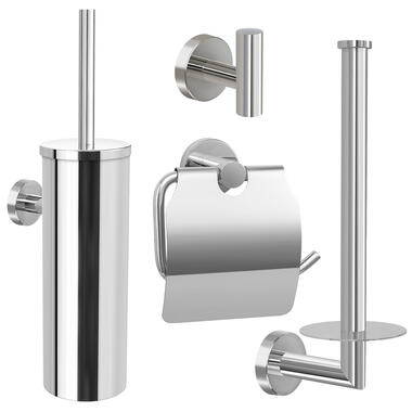 VDN Stainless Toiletaccessoireset chroom 4-delig product