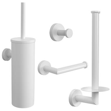 VDN Stainless Toiletaccessoireset wit 4-delig product