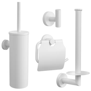 VDN Stainless Toiletaccessoireset wit 4-delig product