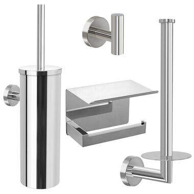 VDN Stainless Toiletaccessoireset chroom 4-delig product