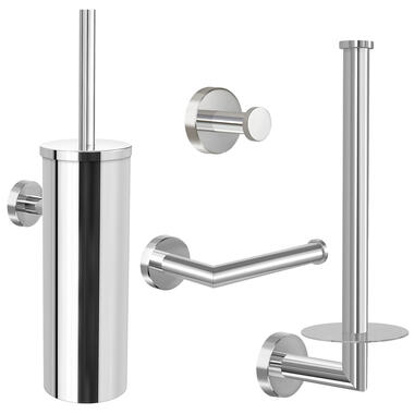 VDN Stainless Toiletaccessoireset chroom 4-delig product