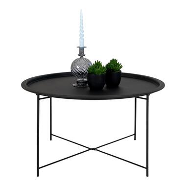 QUVIO Salontafel Noah - Rond - Staal - Ø75 - Zwart product